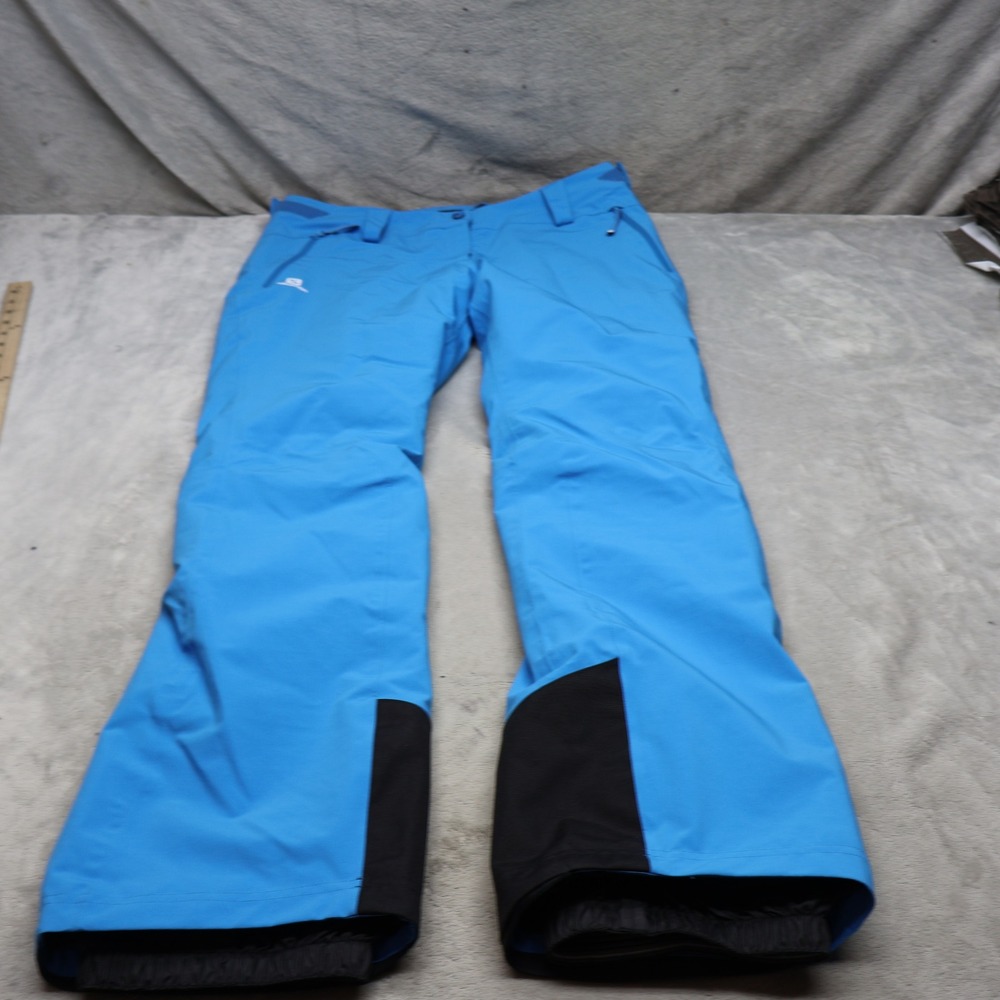 Salomon Snow Pants Womens‎ XL Blue Brilliant Waterproof Stretch Technical 36x33